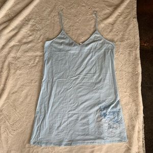 PINK Light Blue Cotton Mini Dress Size L